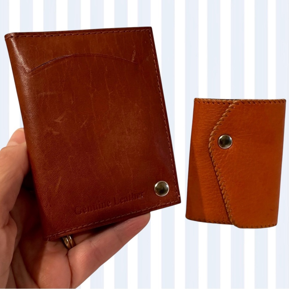 Vintage Leather Card & Key Holder